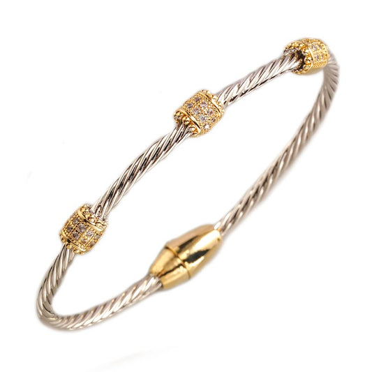 Magnetic Wire w/ 3 Pave Barrels