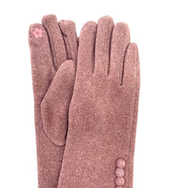 Texting Glove 4 Botton Solid