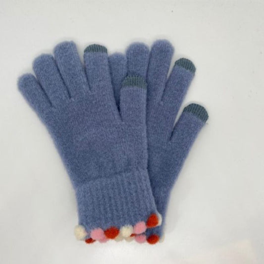 Texting Glove Stretch Pom Pom