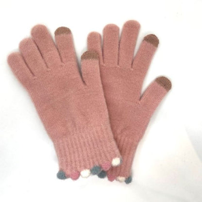 Texting Glove Stretch Pom Pom