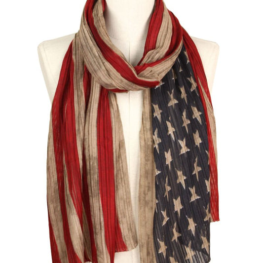 Pleated Flag Scarf