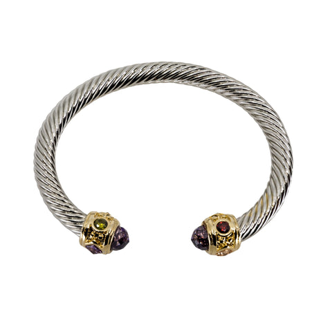Thick Wire Cuff w/ Jewels