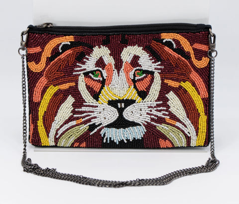 Tiger Beaded Bag
